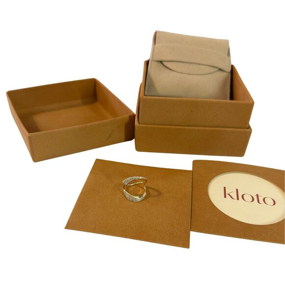 KLOTO Apex Ring 18K Gold Diamonds $3250 NEW Sz 5 - Picture 4 of 13